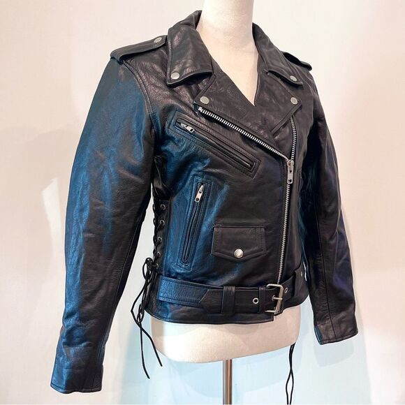 Milwaukee Leather LKL2700 Womens Classic Black Premium Leather Motorcycle Jacket - Picture 6 of 15